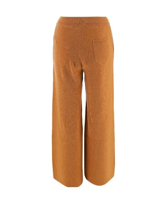 Nanushka Brown Oni Knitted Straight-Leg Trousers