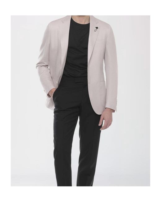 Lardini Gray Single-Breasted Blazer for men