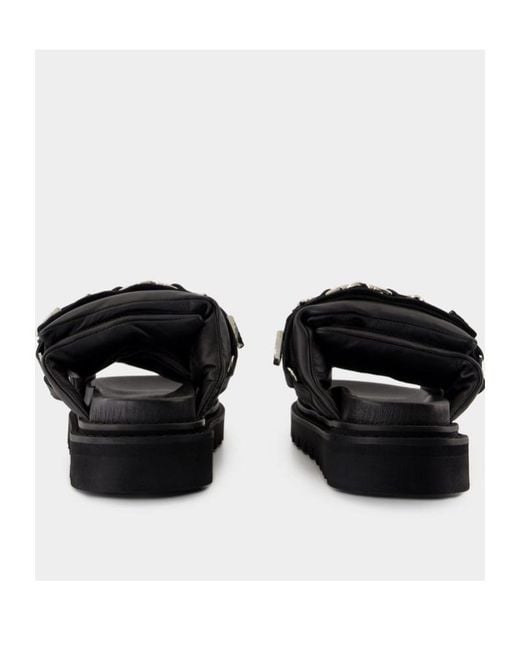 Toga Black Round Toe Slippers