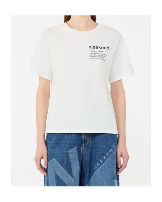 Weekend by Maxmara White Wkdtenue Crewneck T-Shirt