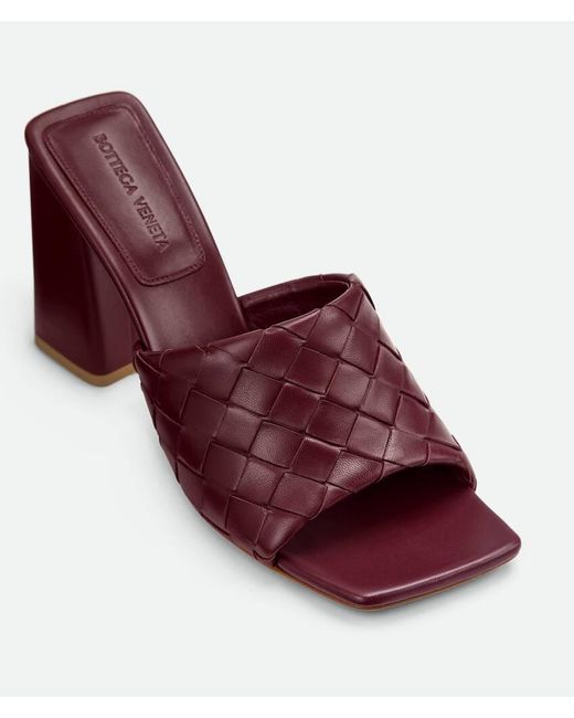 Bottega Veneta Purple Parco Intrecciato Heel Sandals