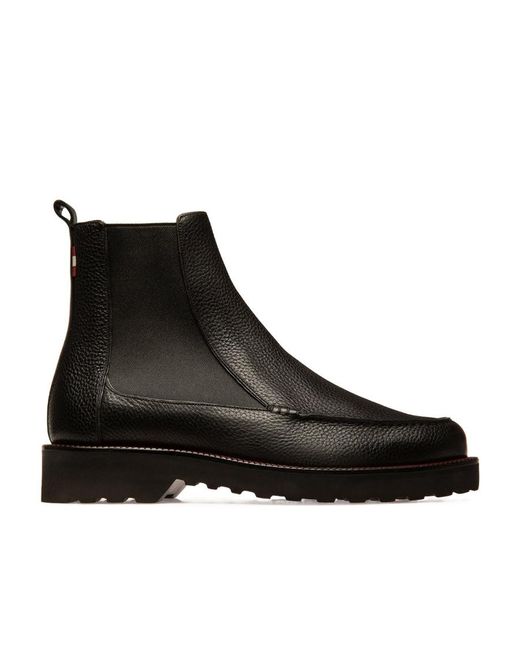 Bally Black Noiry Round-Headed Boots for men
