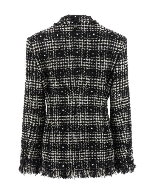 GIUSEPPE DI MORABITO Black Rhinestone Tweed Jacket