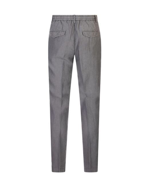 Peserico Gray Lightweight Jogger Trousers for men