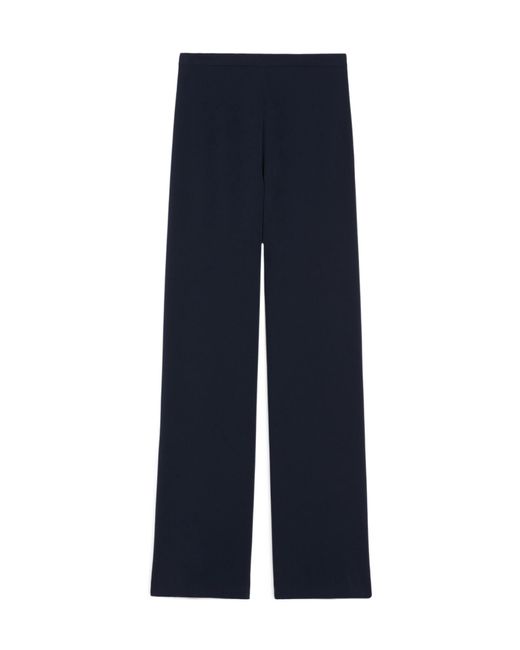 Max Mara Blue Lightweight Cady Trousers