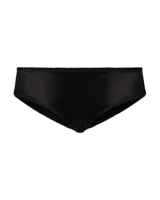 Dolce & Gabbana Black Scalloped-Trim Hipster Briefs