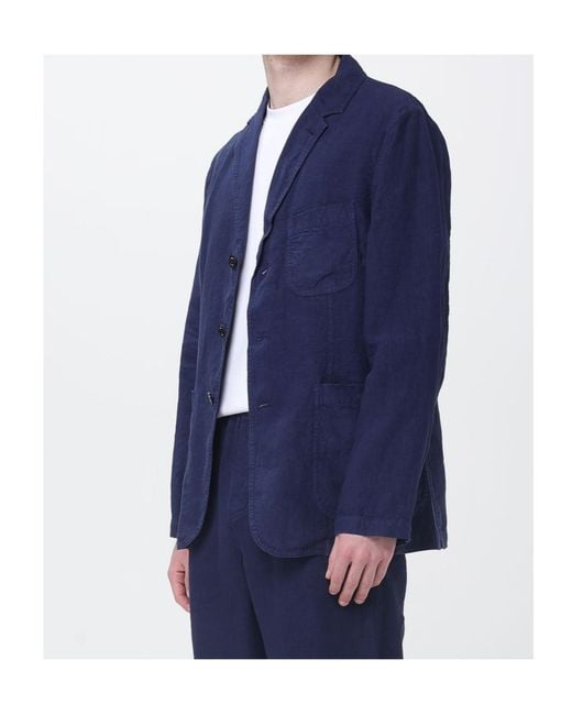 Aspesi Blue Notch Lapel Blazer for men