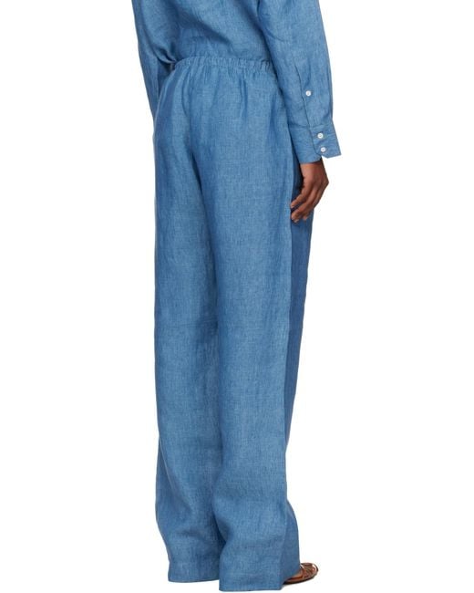 Rohe Blue Drawstring Palazzo Pants