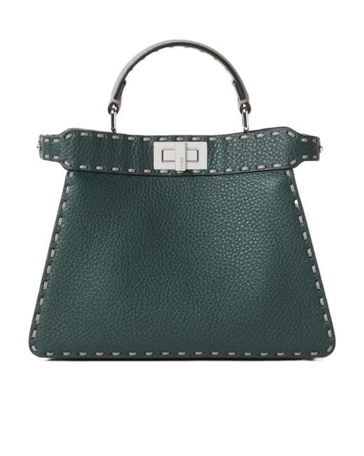 Fendi Green Peekaboo Iseeu Small Tote Bag