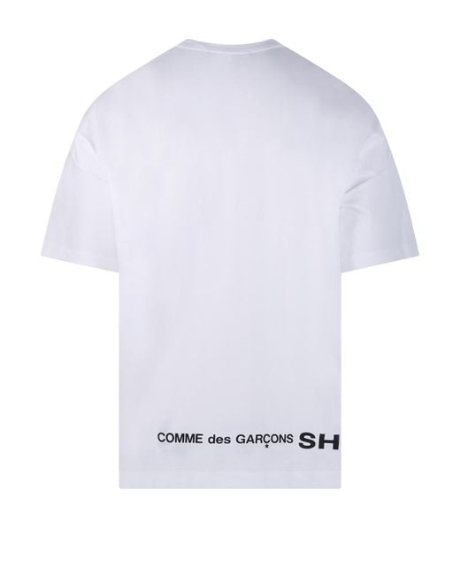 Comme des Garçons White Comme Des Garçons Shirt Fqt 008 Logo T-Shirt for men