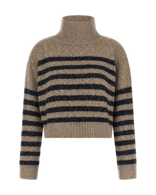 Brunello Cucinelli Multicolor 'dazzling Stripes' Sweater