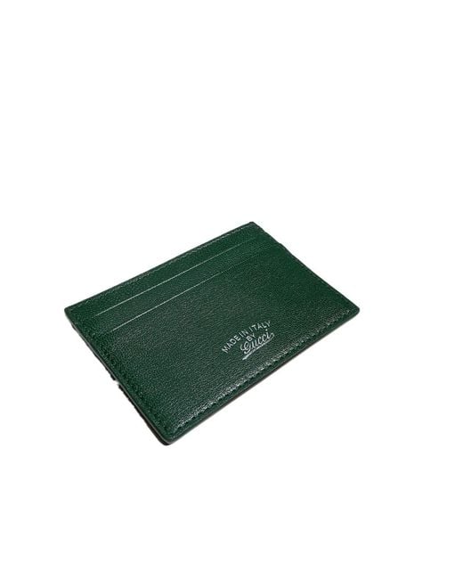 Gucci Green Lira Card Case for men