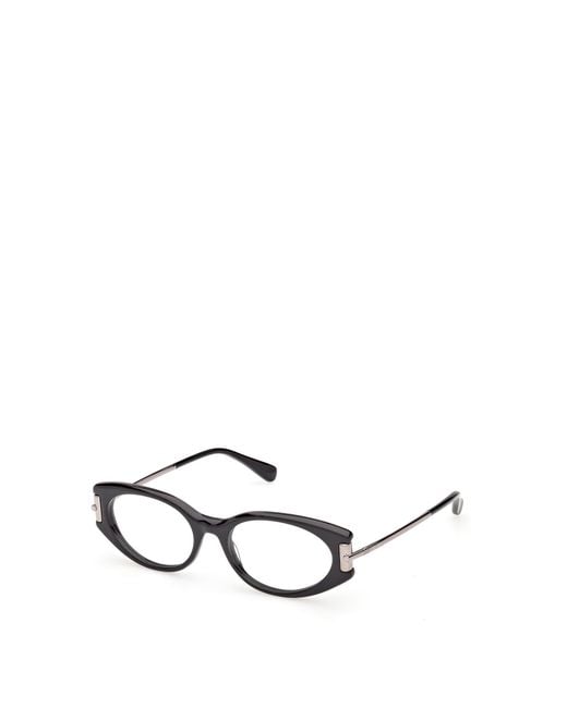 Max Mara White Full-Rimmed Plano Lenses
