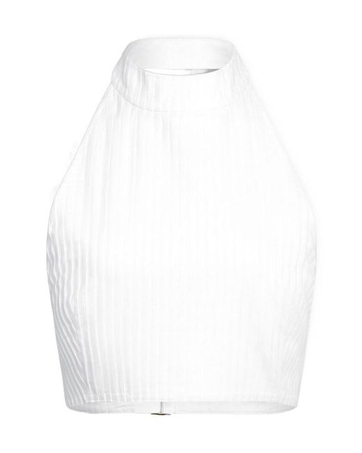Alaïa White Alaïa Poplin Top