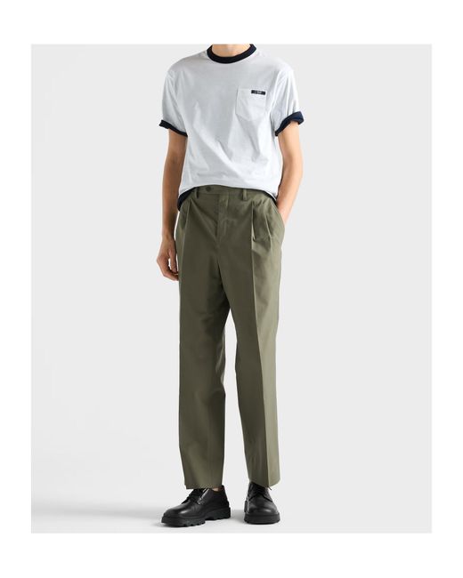 Prada White Reversible Crewneck T-Shirt for men