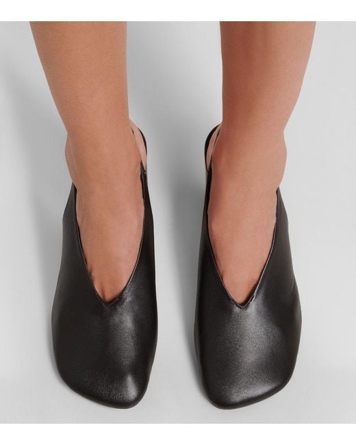 Lemaire Black Backless Open-Heeled High-Heeled Sandals