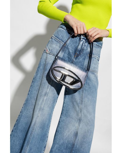 DIESEL Blue 1Dr Denim Printed Shoulder Bag