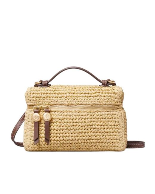 Tory Burch Metallic Romy Woven Shoulder Bag