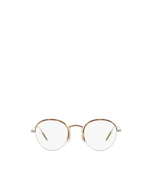 Oliver Peoples White Tk-6 Round-Frame Glasses for men