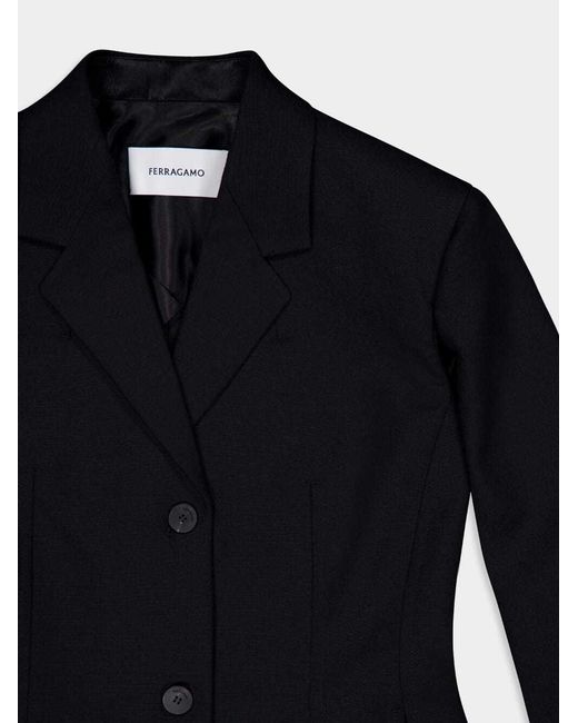 Ferragamo Black Ferragamo Cut-Out Detailed Blazer