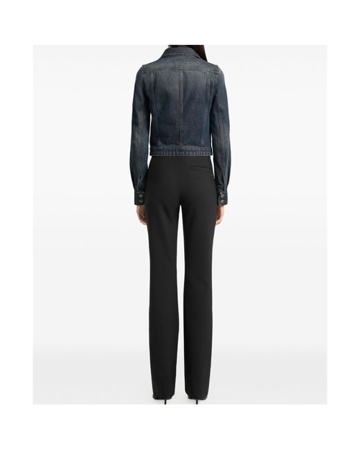 Courreges Blue Reedition Logo-Embroidered Denim Jacket