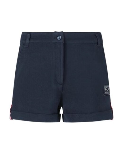 EA7 Blue Logo Logo Shorts