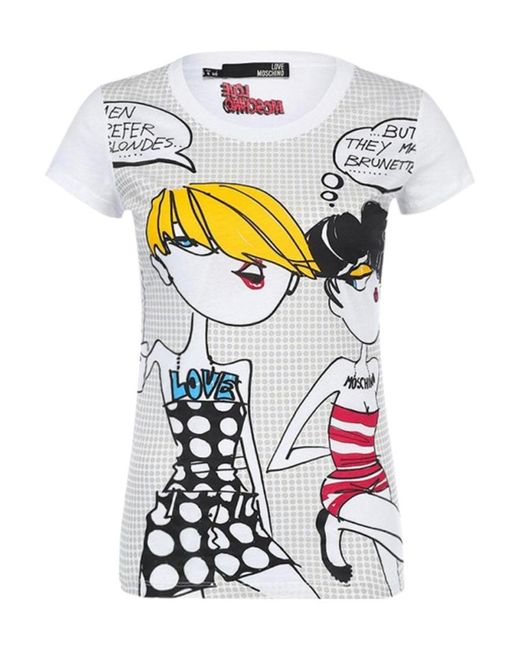 Moschino White Printed T-Shirt