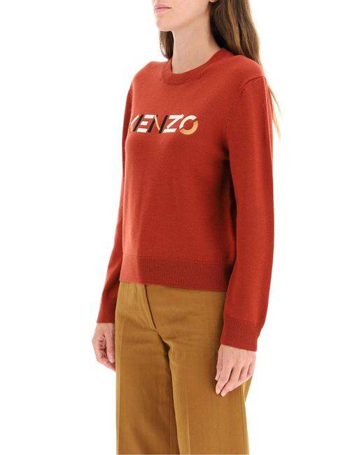 KENZO Embroidered Logo Crew Neck Jumper