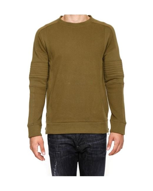Balmain Green Biker Sweatshirt for men