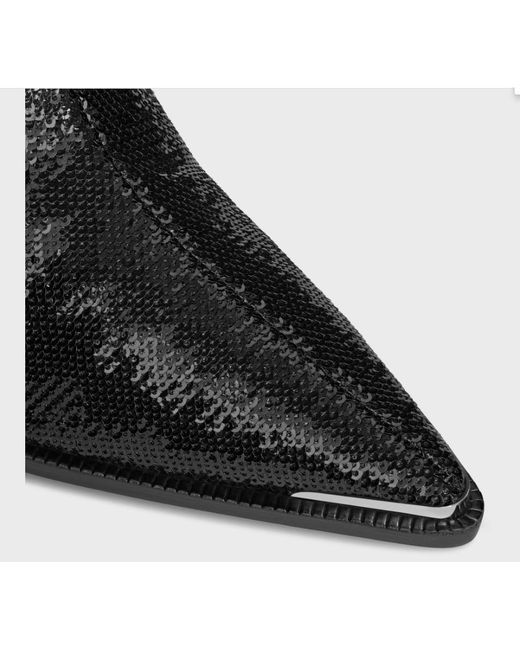 Céline Black Verneuil Ankle Boot With Metal Toe