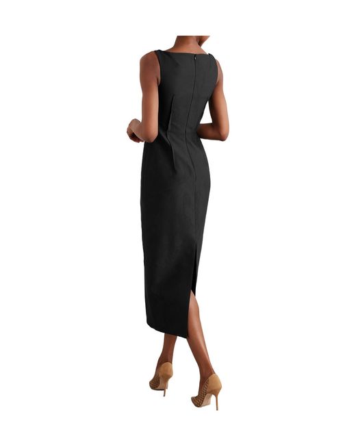 Emilia Wickstead Black Ilyse Cutout Cloqué Midi Dress