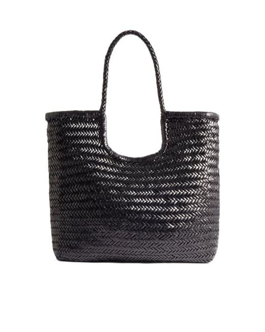 Dragon Diffusion Black Ns Diagonal Triple Jump Handwoven Tote Bag
