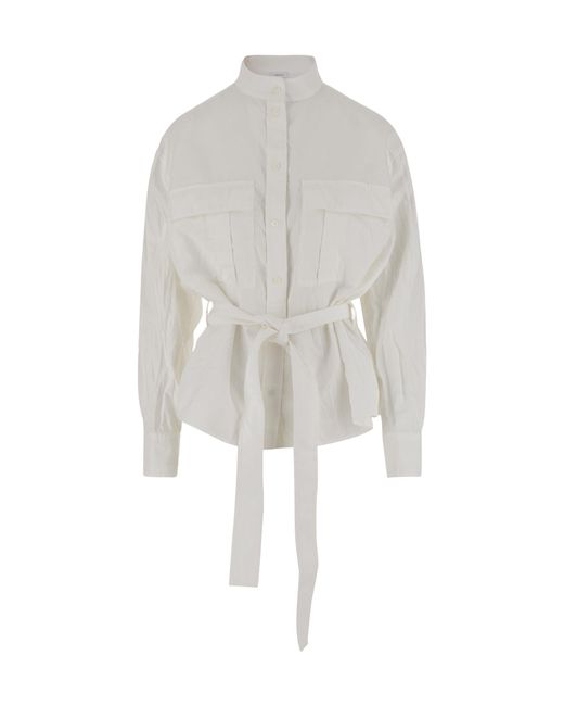Ferragamo White Ferragamo Saharan Shirt
