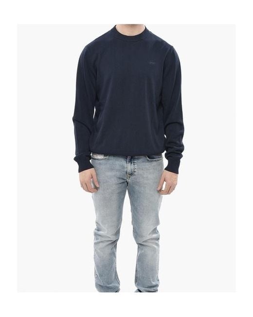 DIESEL Blue Crew Neck Sweatshirt for men