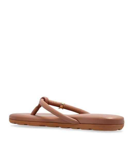 Gianvito Rossi Brown Juno Slip-On Flip-Flop Sandals