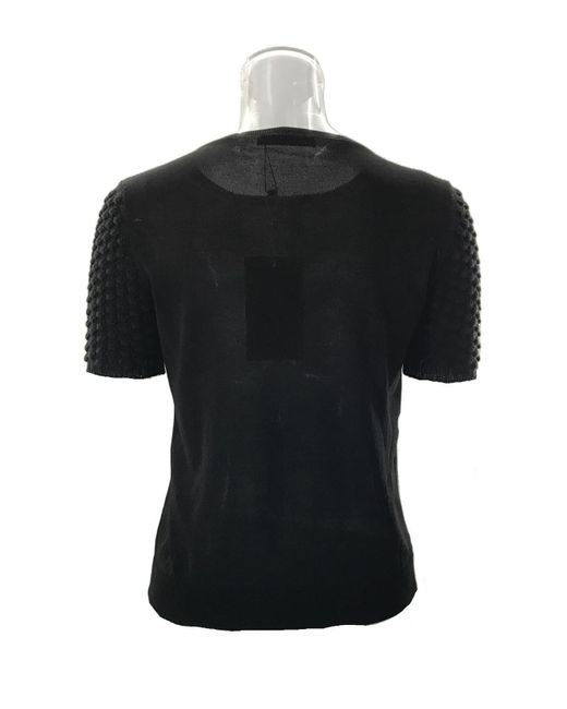 Max Mara Black Short-Sleeved Pullover