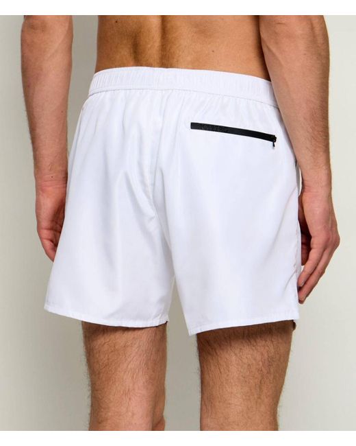 Iceberg White Drawstring Swim Shorts for men