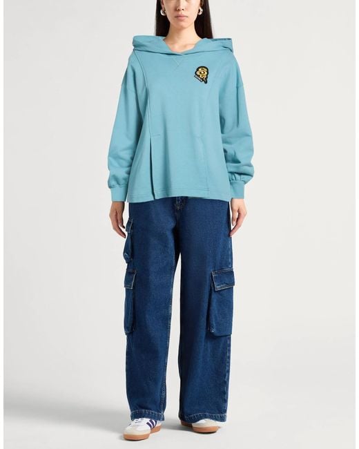 MAX&Co. Blue Solid Color Hoodie
