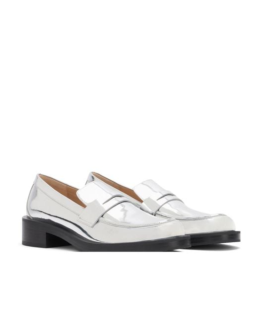 Stuart Weitzman White 40Mm Palmer Bold Loafers