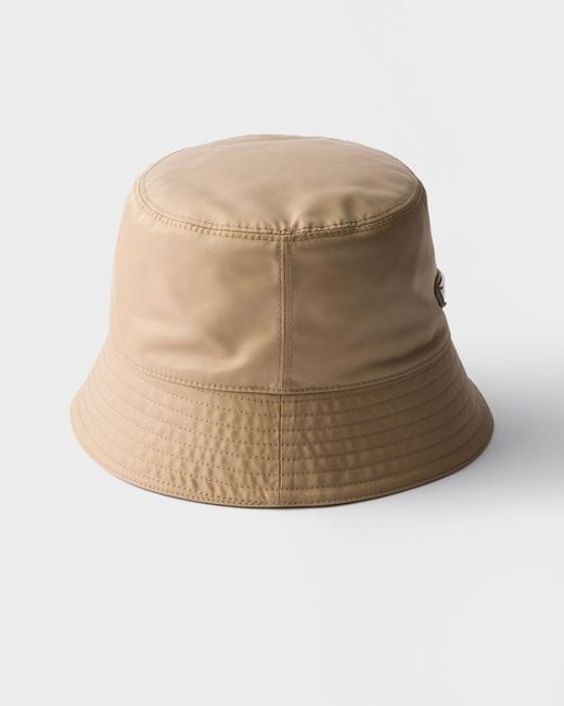 Prada Natural Re-Nylon Bucket Hat for men