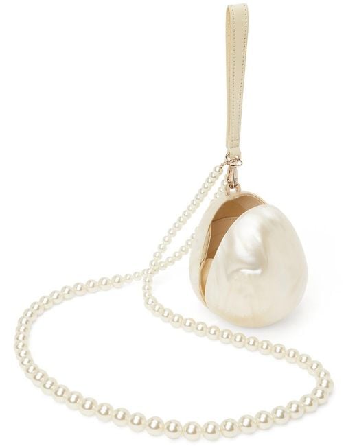 Simone Rocha White Logo Mini Egg Crossbody Bag