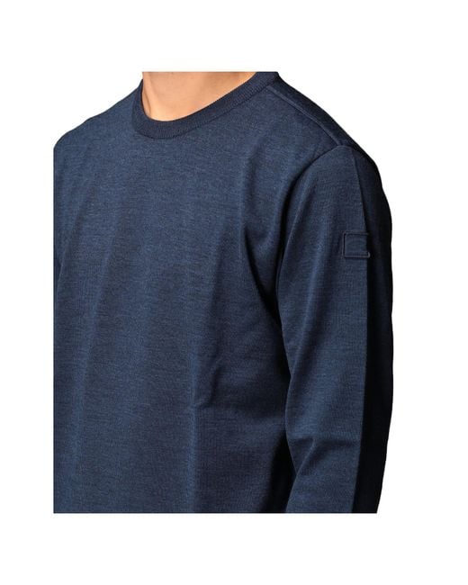 Paul & Shark Blue Round-Neck Knitted Pullover for men