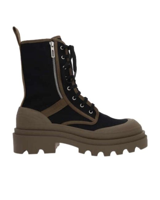 Bottega Veneta Black Trek Lace-Up Boots for men