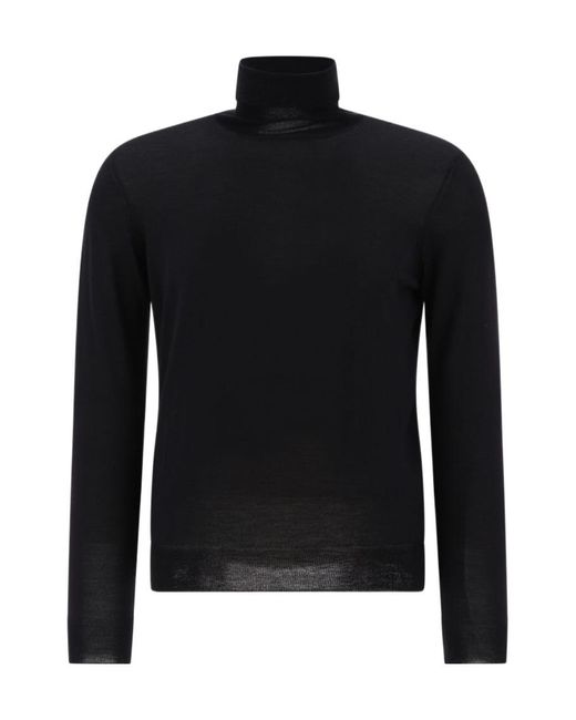 Tagliatore Black Mike Turtleneck Sweater for men