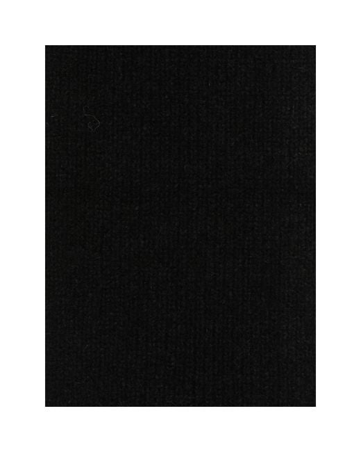 Dries Van Noten Black Ribbed Knit Scarf for men