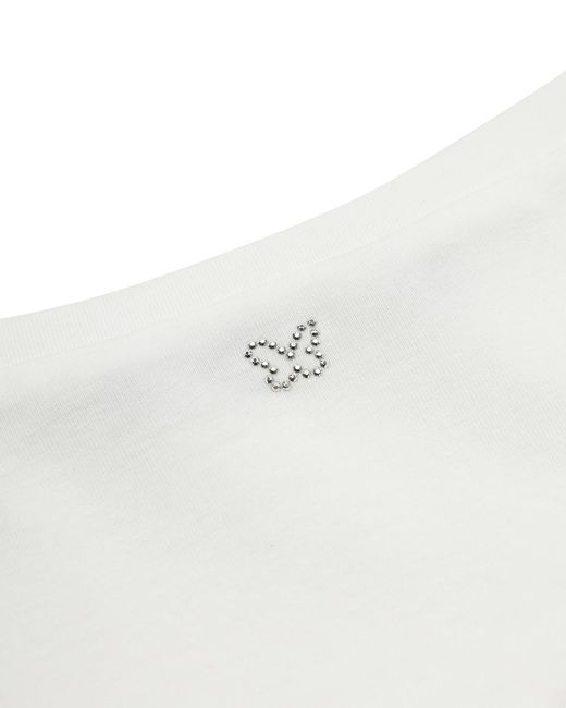 Weekend by Maxmara White T-Shirt With Round Neck And Long Sleeves