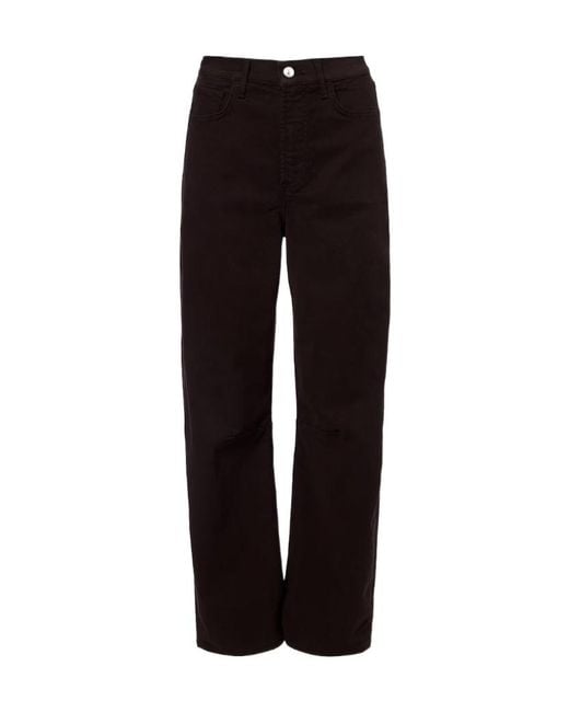 Citizens of Humanity Black Miro Cropped Barrel-Leg Jeans
