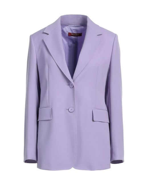 Max Mara Purple Blazer Virgin Wool