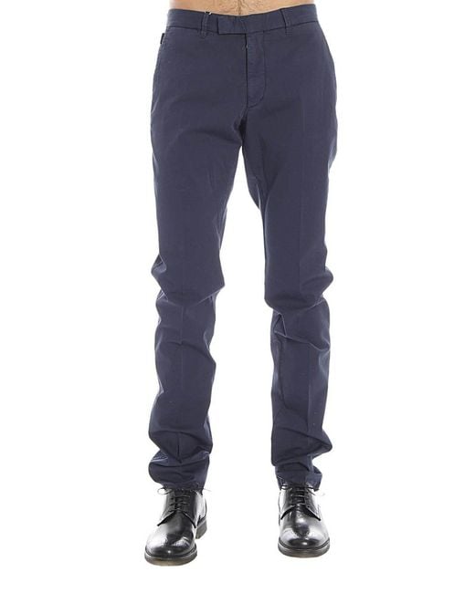 Armani Collezioni Blue Tapered Casual Pants for men