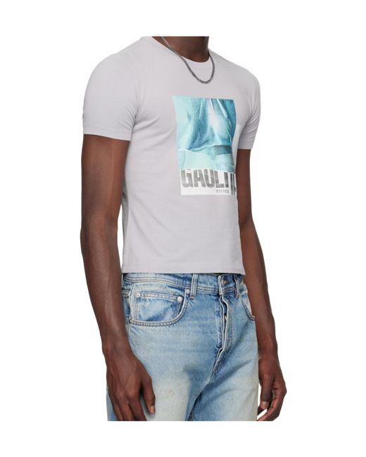 Jean Paul Gaultier Blue Printed Water Baby T-Shirt for men